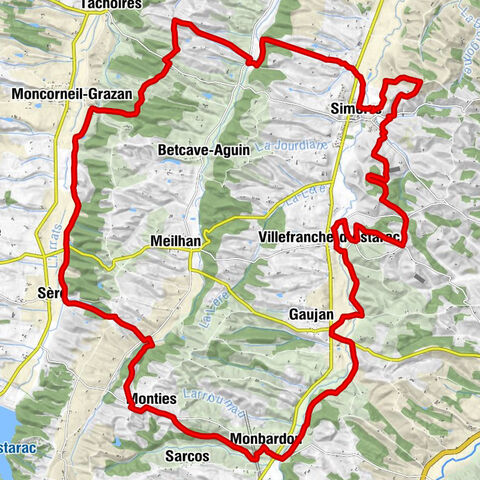 Die Poutches von Arrats und Gimone mit dem Mountainbike