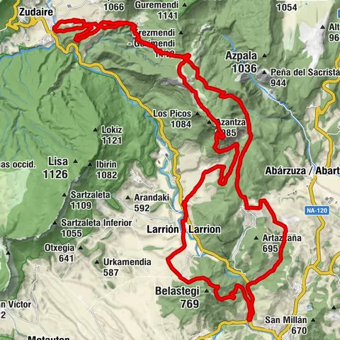 Larraiza, Rulez, Belastegi und Eraul - Camping Artaza Route 9