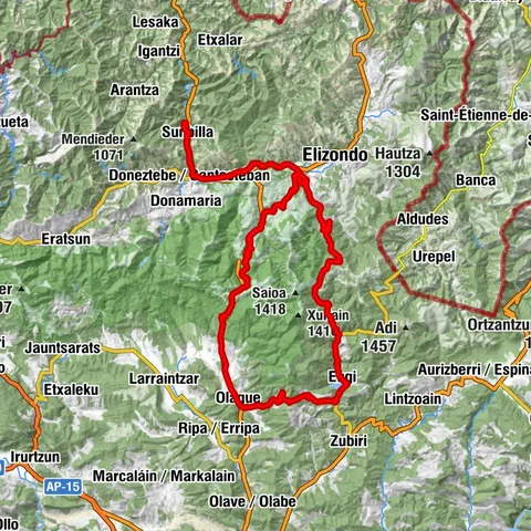 Artesiaga, Egozkue und Belate - Camping Aritzigain Route 3