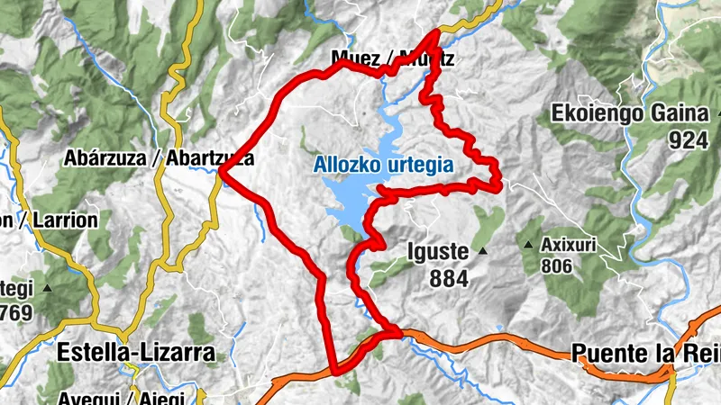 Rundfahrt um Alloz - Camping Aritzaleku Route 1