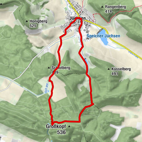 "Roland Werner Gedenk-Weg"- Jüchsen - Grabfeld - Rundweg