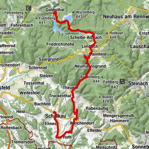 Wanderung - "Goldpfad" von Schalkau nach Goldisthal - Thüringer Wald