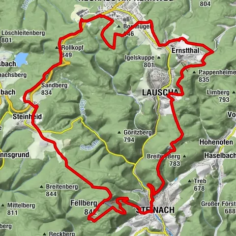 Rundwanderung - "6-Kuppen-Steig" - Steinach - Thüringer Wald