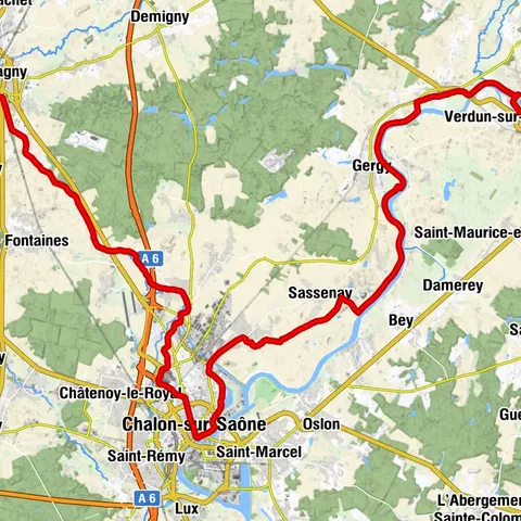 CycloRoute71 - Etape 5 de Verdun-Ciel à Chagny