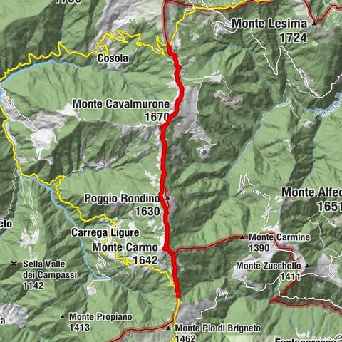 Sentiero 200 - Anello Borbera - Spinti - TAPPA 6/11 (Capanne di Cosola - Capanne di Carrega) in mountain bike