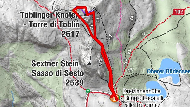 Klettersteig Toblinger Knoten (C) + Hosp Abstieg (B)