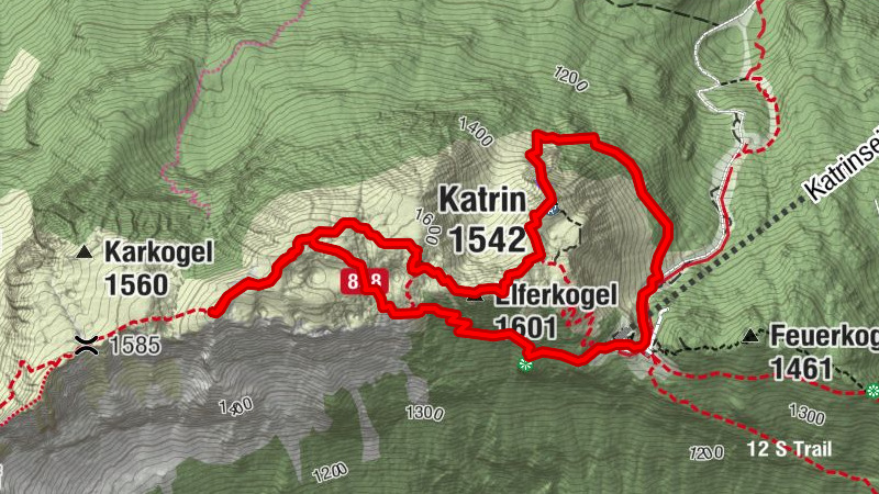 Katrin Klettersteig + 7 Seen Blick Wanderung