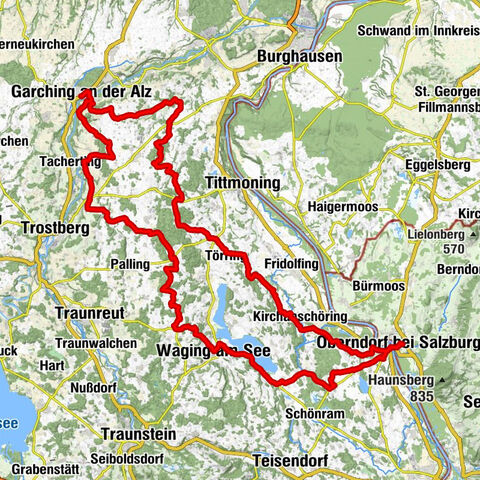 Tour über Garching an der Alz