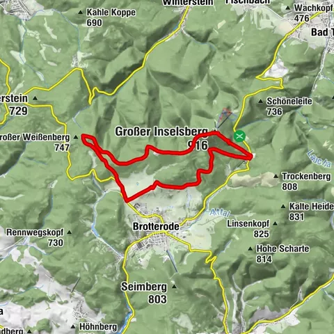 Rundwanderweg - "Um den Inselberg"- Brotterode - Thüringer Wald