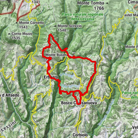 Bosco Chiesanuova parcheggio cantarane Sioster Ongar Coletta Turban Vajo dell'Anguilla Scalchi Erbezzo Bernardi Sale monte Busimo malga Dardo malga Campedello malga Derocchetto Arnezzo Vajo dell'Anguilla Scandole Zamberlini Corbane colonia Don Calabria Coletta Stopeli Tasi piazza Boscochiesanuova parcheggio Corbane