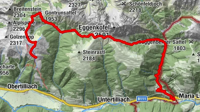 Gailtaler Höhenweg - 2. Etappe