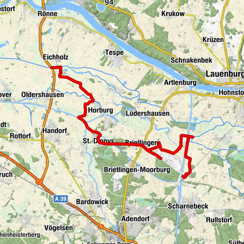 durch Niedersachsen nördlich Lüneburg