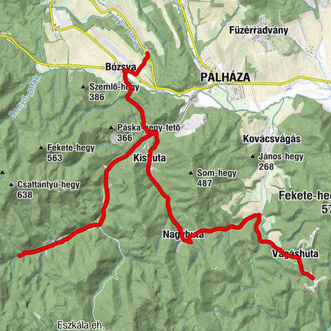 OKT-152, 153 Vágáshuta - Bózsva 15,7 km