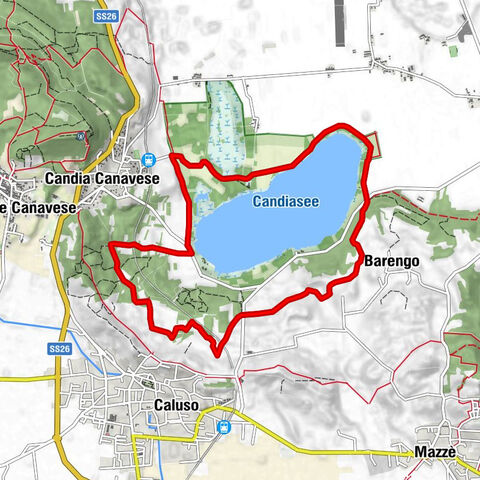 CANDIA Rundweg um den Candia-See mit dem MTB
