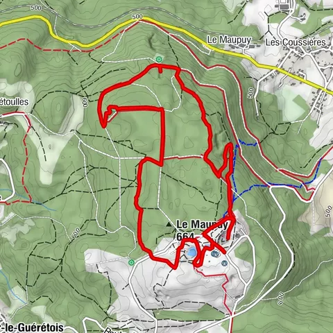 Circuit de randonnée pédestre n° 17 Le Maupuy et ses Pierres Civières