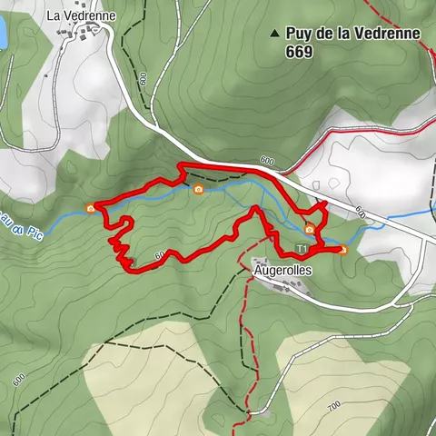 Circuit Pédestre N°56 : "Sentier de découverte des Champs de pierres et cascades d'Augerolles"