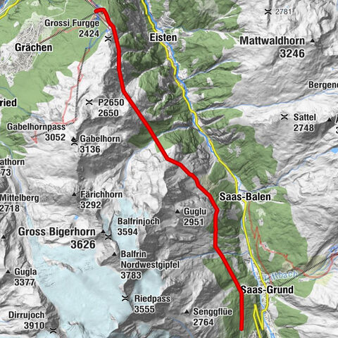 Höhenweg Saas-Fee - Grächen