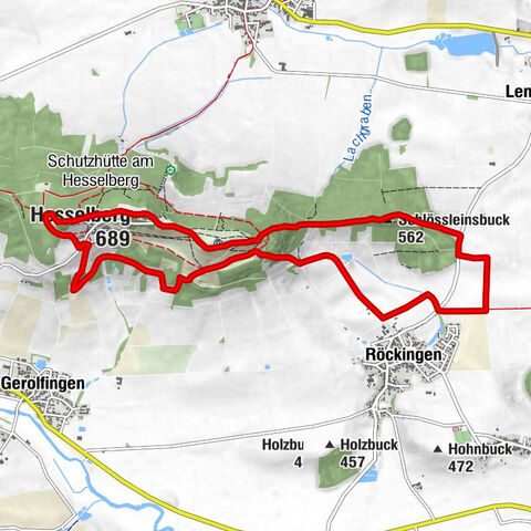 Röckingen - Schlössleinsbuck - Hesselberg - Gerolfingen