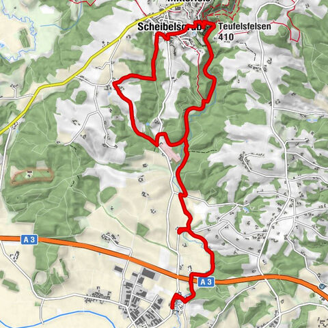 Niedermenach - Weidenhofen - Teufelsfelsen - Sankt Georg