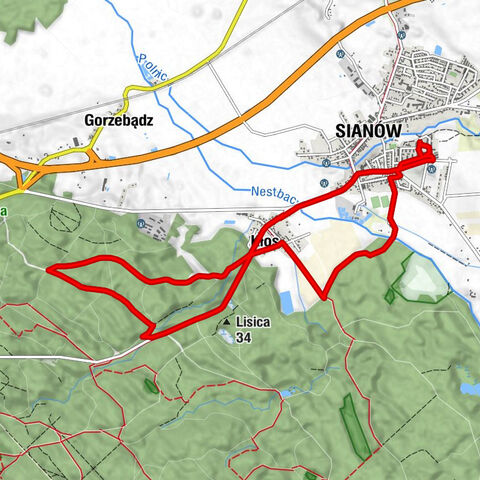 Osiedle Piastów - Kaplica cmentarna - Sianów - Lisica