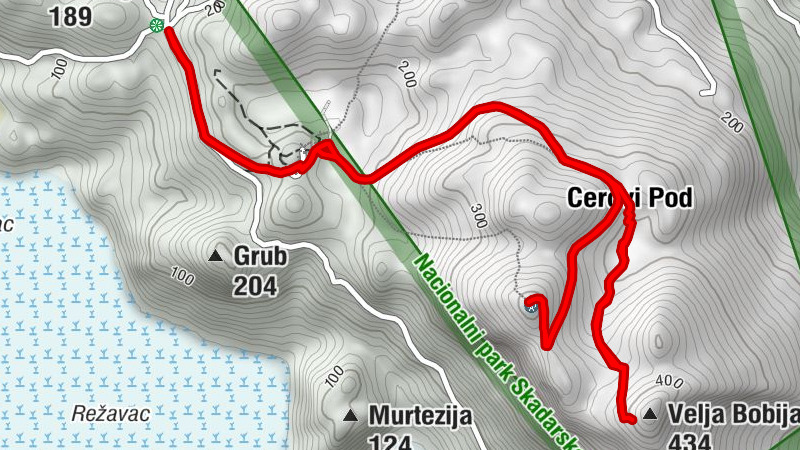 Prijestolnica Cetinje - Velja Bobija - Cerovi Pod