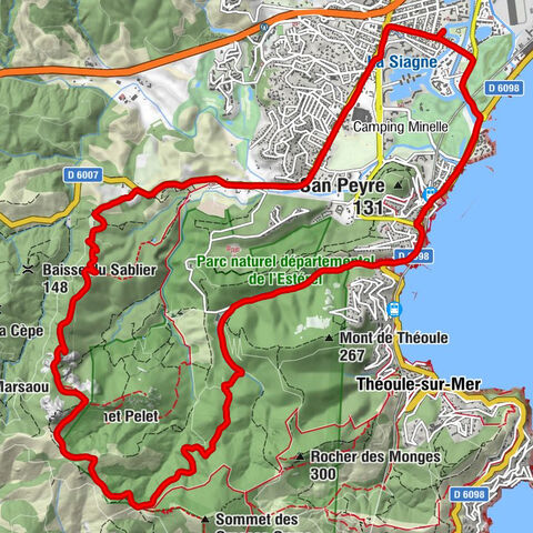 Tour vue panoramique dans l‘Esterel