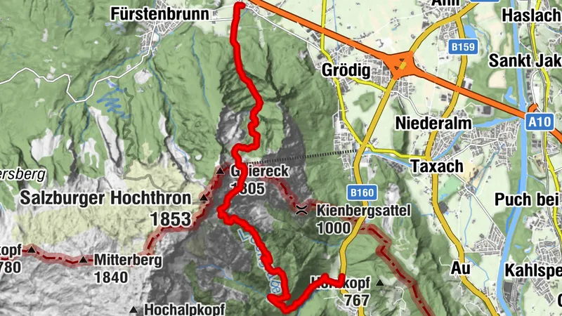 Von Grödig-Glanegg über den Schellenberger Sattel zur Toni-Lenz-Hütte