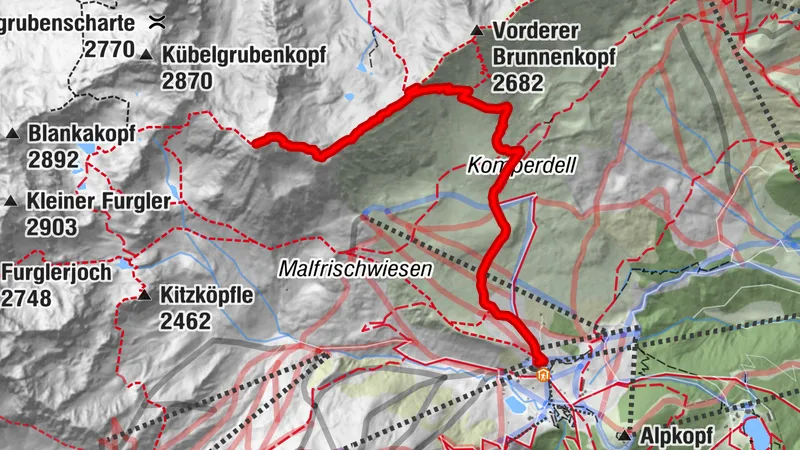 Planskopf (2.804 m) vom Komperdell