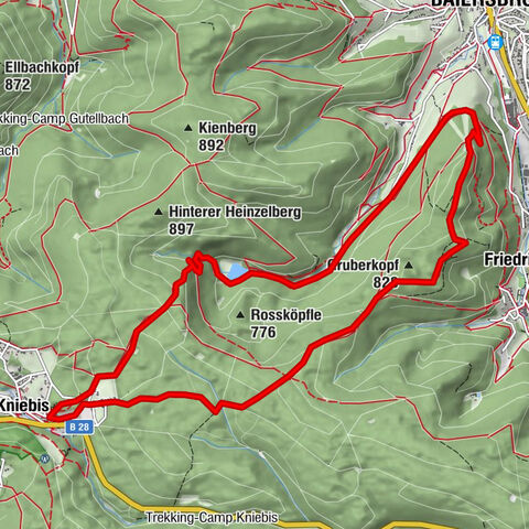 Sankenbachwasserfälle und Glasmännlehütte am Stöckerkopf