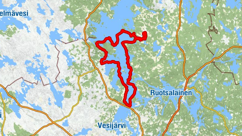 P&auml;ij&auml;nteen Paras -Paddelroute ab Padasjoki