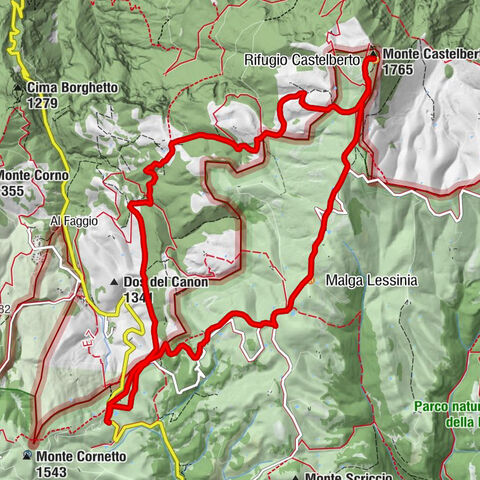 Passo Fittanze - Rifugio Castelberto - Trincee Malga Pidocchio - Malga Lessinia