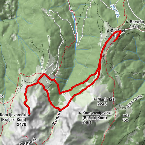 Restoran - Katun Božića - Katun Vulića - Kom ljevorečki (Kraljski Kom)