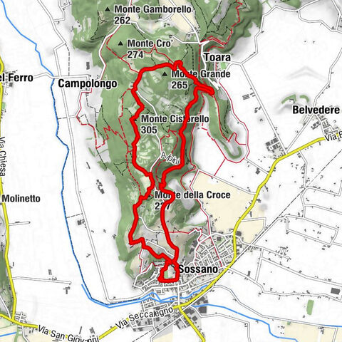 Sossano - Monte della Croce - Monte Cistorello - Toara