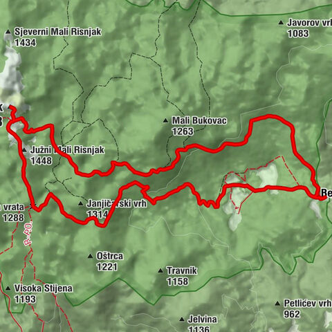 Bela Vodica - Veliki Risnjak - Južni Mali Risnjak - Medvjeđa vrata