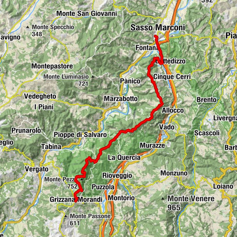 Sasso Marconi - Monte Sole - Monte Salvaro - Grizzana Morandi
