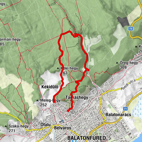 Balatonfüred - Tamás-hegy - Koloska Csárda - Lóczy-barlang