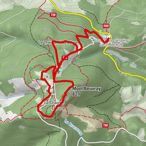 Le Chaudron - Mont Beuvray - Chapelle Saint-Martin - Col du Rebout