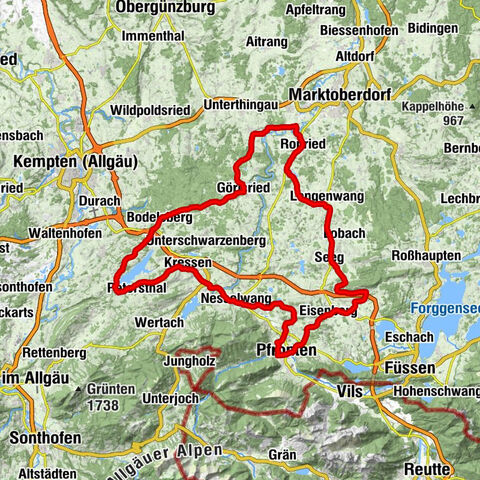 Rennradrunde Rottachspeicher - Seeg
