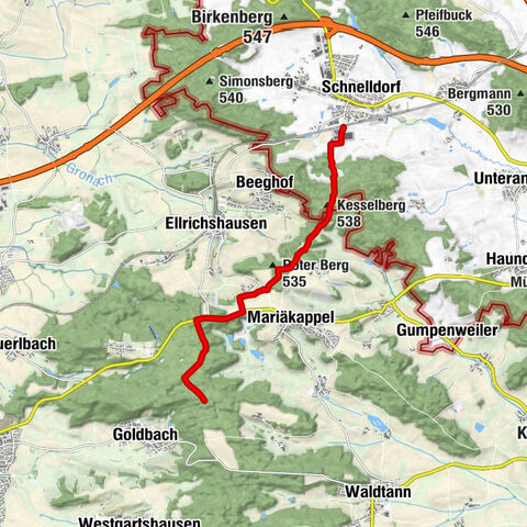 Zugang vom Bahnhof Schnelldorf zum Jagststeig