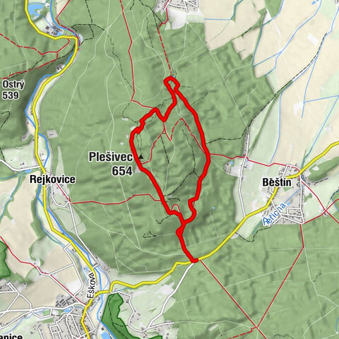 Rejkovice - U Eliščiny cesty - Chilkoot - Plešivec