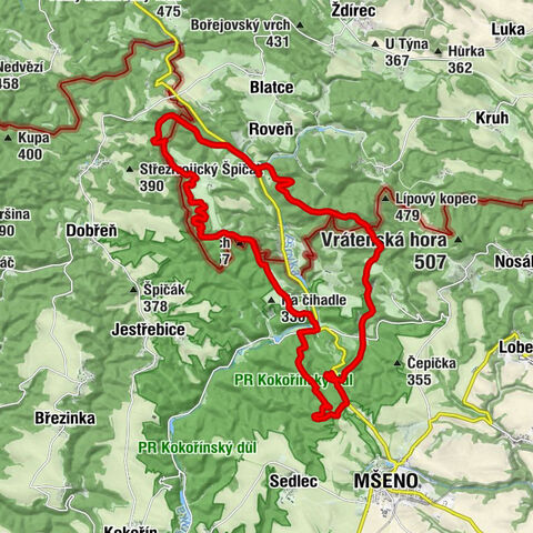 Tubož - Tuboh - Ovčácký vrch