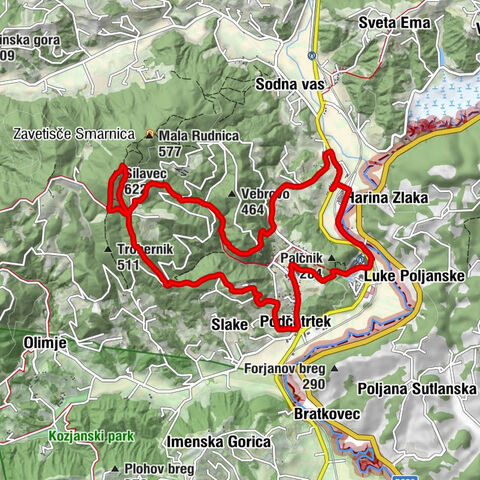 Podčetrtek - Silavec - Škofja gora - Harina Zlaka