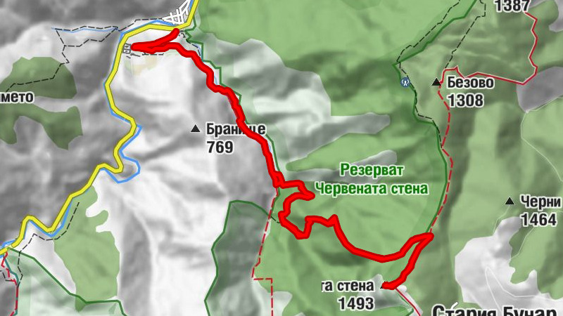св тодор - Аязмото - Пещерата с иконата - Червената стена