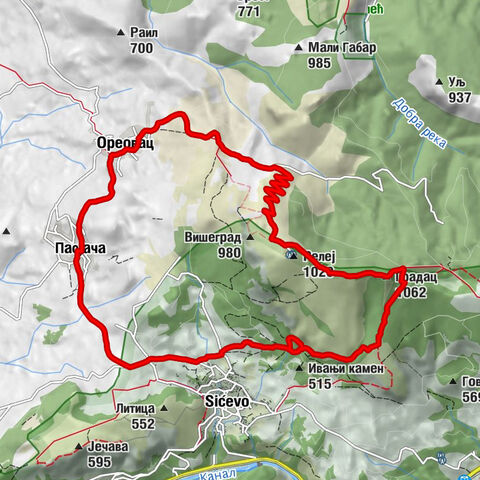 Ореовац - Релеј - Градац - Свети Јован