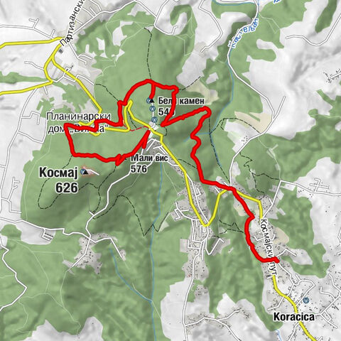 Црква Светог Николе - Бели камен - Мали вис - Космајски видик