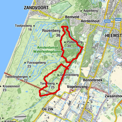 Zandvoort - Rozenberg - Appelenberg - Starrenbos