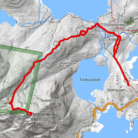 Moskenes - Kvitbergan - Tindstinden - Sørvågen