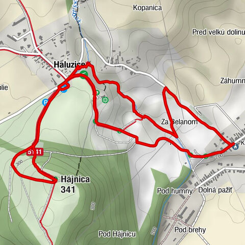 Štvrtok - Kaplnka Najsvätejšieho Srdca Ježišovho - Hájnica - Haluzice