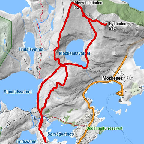 Sørvågen - Kjølen - Merraflestinden - Gylltinden