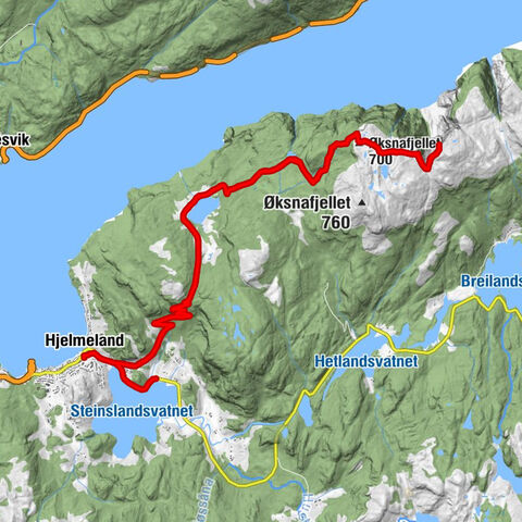 Hjelmeland - Øksnafjellet - Skomakarnibbå
